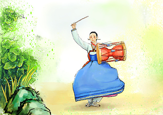 전신 PSD 식물 한국문화 한국전통 전통 여자 아시아 전통문화 악기 음악 포즈 백그라운드 잎 연주 일러스트 타악기 한국 국악기 국악 한명 서기 사람 성인 돌_바위 바위 풀 전통의상 한복 장구 장구채 여자만 여자한명만 성인여자만 성인만 국내일러스트 1 동양문화 나라 문화 모션 문화예술 파일형식