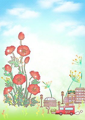 PSD 식물 구름 건축물 꽃 선 컬러 여러송이 백그라운드 가로등 라인일러스트 일러스트 상상 자동차 하늘 아이스크림 전등 주택 잔디 사람없음 건물 빨간색 트럭 풀 양귀비 아이스크림차 국내일러스트 자연요소 공공시설 건축 육상교통 다수 디저트 조명 특수차량 아이스크림장사 파일형식