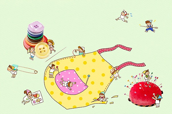 PSD 편집 편집이미지 여자 어린이교육 교육 남자 어린이 가정 가족 포토일러 수업 단추 가위 합성일러스트 미소 웃음 사람 소녀 소년 여러명 앞치마 바늘 바느질도구 바느질 실습 가위질 옷핀 가정교육 가정시간 핀꽂이 어린이만 이미지편집 다수 관계 문구용품 가위_도구 표정 도구 오브젝트 꽂이 파일형식