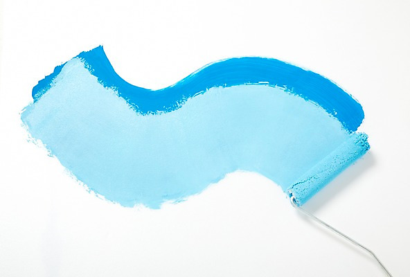 포토 JPG 스튜디오촬영 컬러 생활용품 하늘색 백그라운드 곡선 페인팅 실내 사람없음 파란색 페인트 물감 미술도구 도구 붓 색칠 칠 페인트칠 롤러 페인트붓 페인팅도구 페인트롤러 국내포토 선 내부 오브젝트 파일형식