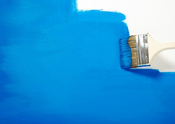 포토 JPG 스튜디오촬영 컬러 생활용품 백그라운드 페인팅 붓터치 실내 사람없음 파란색 페인트 물감 미술도구 도구 붓 페인트칠 페인트붓 페인팅도구 국내포토 내부 오브젝트 파일형식