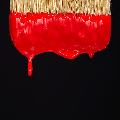 포토 JPG 스튜디오촬영 컬러 생활용품 백그라운드 페인팅 검은배경 실내 순간포착 사람없음 빨간색 페인트 물감 미술도구 흐름 도구 붓 페인트칠 페인트붓 페인팅도구 국내포토 컨셉 촬영기법 내부 검은색 오브젝트 파일형식