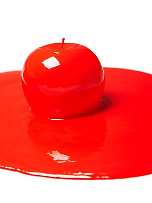 포토 JPG 스튜디오촬영 열매 음식 컬러 백그라운드 과일 페인팅 실내 사람없음 빨간색 농작물 한개 페인트 물감 페인트칠 사과 국내포토 식물 1 농업 내부 미술도구 파일형식