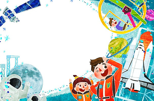 PSD 배너 계절 여자 어린이교육 교육 남자 어린이 액자 일러스트 방학 안내 프레임 여름방학 틀 미소 웃음 사람 소녀 소년 여러명 여름 우주 행성 인공위성 로켓 체험학습 체험 우주선 알림 즐거움 어린이만 국내일러스트 감정 다수 컨셉 통신 휴가 표정 파일형식 여름_계절