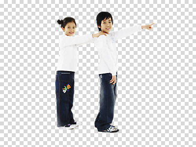 전신 편집 편집이미지 라이프스타일 여자 남자 어린이라이프 초등학생 어린이 가족 남매 서기 미소 웃음 사람 동양인 손짓 소녀 소년 두명 한국인 검지손가락 가리킴 PNG 어린이만 편집소스 학생 손가락 관계 모션 표정 인종 생활 파일형식