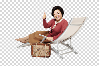 전신 편집 편집이미지 여자 노년 할머니 여행 의자 가방 휴가 한명 미소 웃음 사람 앉기 동양인 손짓 성인 실버라이프 여행가방 한국인 엄지손가락 최고 60대 선베드 효도관광 PNG 여자만 여자한명만 성인여자만 성인한명만 성인여자한명만 노인만 성인만 노인여자만 노인여자한명만 편집소스 1 라이프스타일 잡화 가구 손가락 모션 표정 인종 파일형식