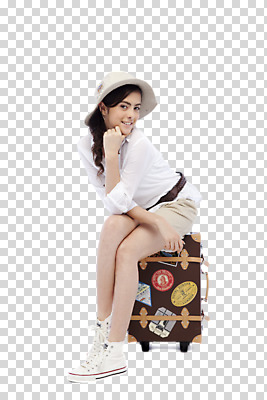 전신 서양인 외국인 백인 편집 편집이미지 모자 학생 우먼라이프 라이프스타일 여자 대학생 여행 가방 휴가 한명 미소 웃음 사람 앉기 20대 성인 캐리어 여행가방 턱괴기 PNG 여자만 여자한명만 성인여자만 청년만 청년여자만 성인한명만 청년여자한명만 성인여자한명만 성인만 편집소스 1 잡화 모션 표정 인종 청년 생활 파일형식