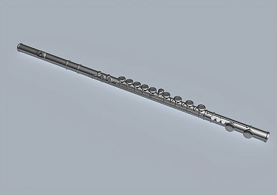 PSD 편집이미지 악기 음악 컬러 관악기 사람없음 그래픽 3D소스 3D 은색 목관악기 플루트 입체 오브젝트 서양악기 피리 편집소스 편집3D 문화예술 디지털합성 파일형식