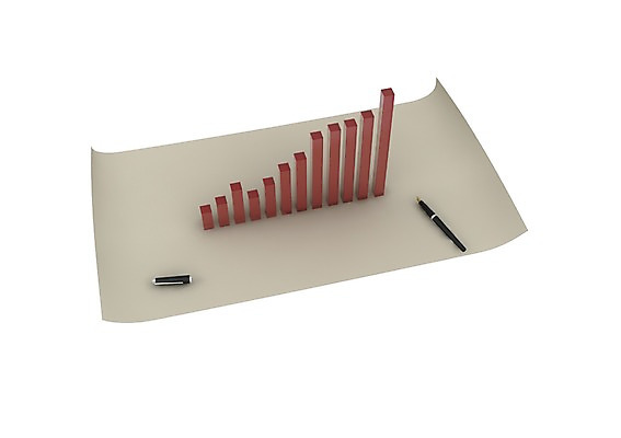 PSD 편집이미지 종이 비즈니스 통계 수치 그래프 사람없음 그래픽 필기구 펜 만년필 3D소스 3D 성장 표 막대그래프 오브젝트 상승 서류판 편집소스 편집3D 컨셉 문구용품 사무용품 디지털합성 파일형식