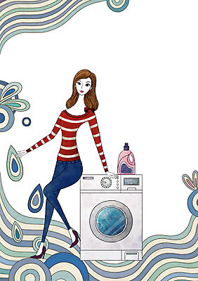 전신 PSD 우먼라이프 라이프스타일 여자 가사 일러스트 한명 서기 미소 웃음 사람 성인 라이프 전자제품 가전제품 빨래 세제 세탁기 드럼세탁기 여자만 여자한명만 성인여자만 성인만 국내일러스트 1 모션 표정 생활 파일형식