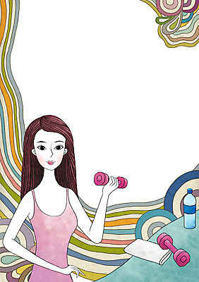 PSD 우먼라이프 라이프스타일 여자 일러스트 건강 한명 미소 웃음 사람 상반신 성인 라이프 물 수건 운동 건강관리 운동기구 헬스 아령 병 물병 여자만 여자한명만 성인여자만 성인만 국내일러스트 자연요소 1 식기 표정 관리 생활 위생용품 물통 파일형식