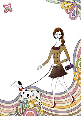 전신 PSD 동물 우먼라이프 라이프스타일 여자 반려견 가방 일러스트 포유류 한명 서기 미소 웃음 사람 성인 라이프 반려동물 걷기 산책 개 강아지 여자만 여자한명만 성인여자만 성인만 국내일러스트 1 잡화 모션 휴식 표정 생활 파일형식