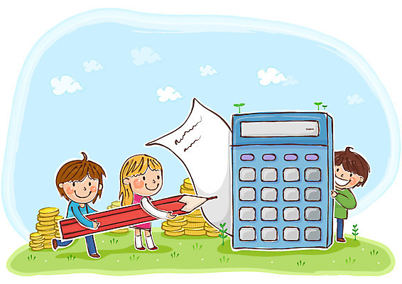 전신 구름 여자 남자 종이 어린이 돈 일러스트 하늘 서기 미소 웃음 사람 소녀 소년 10대 세명 금융 경제 필기구 연필 사무용품 동전 전자계산기 계산기 계산 어린이경제 십대만 국내일러스트 AI파일 자연요소 모션 청소년 문구용품 학용품 표정 장비 재산 파일형식 벡터