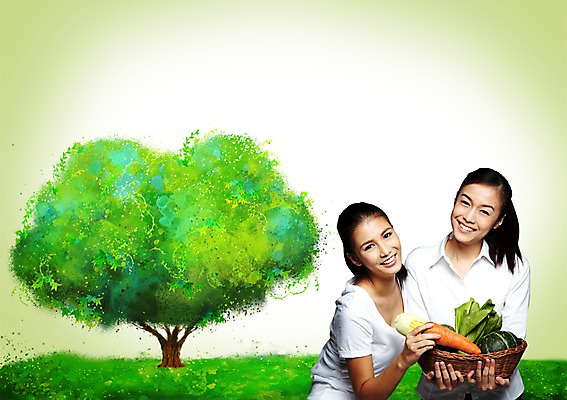 PSD 외국인 나무 식물 편집이미지 우먼라이프 라이프스타일 웰빙 여자 음식 채소 호박 옥수수 미소 웃음 들기 사람 동양인 잔디 초원 상반신 20대 성인 두명 앞모습 농작물 바구니 소쿠리 환경 당근 풀 친환경 유기농 채식 여자만 성인여자만 청년만 청년여자만 성인만 이미지편집 뷰포인트 농업 모션 곡류 뿌리채소 표정 인종 청년 생활 파일형식