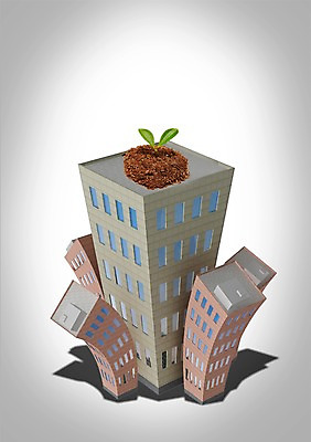 PSD 식물 편집이미지 건축물 건축 빌딩 사람없음 건물 새싹 흙 풀 정상 옥상 이미지편집 파일형식