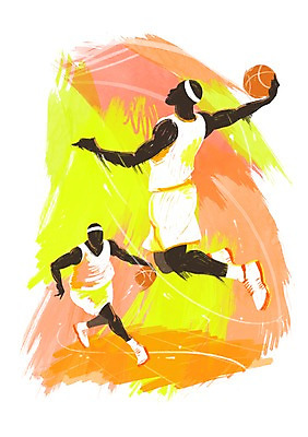 전신 PSD 남자 스포츠 올림픽 일러스트 공 하계올림픽 운동선수 농구 농구공 서기 사람 경기 성인 두명 운동 자신감 목표 농구선수 열정 남자만 성인남자만 성인만 국내일러스트 감정 컨셉 모션 건강 구기 파일형식