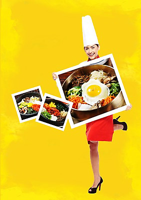 전신 PSD 서양인 외국인 편집 편집이미지 한국문화 여자 포스터 한식 음식 밥 요리사모자 요리 한명 서기 미소 웃음 사람 성인 식당 주방장 요리사 조리복 알림 전단 홍보물 음식전단 비빔밥 여자만 여자한명만 성인여자만 성인만 이미지편집 직업 모자_잡화 1 동양문화 유니폼 모션 한국 표정 인종 상점 파일형식