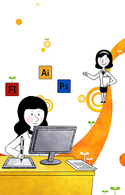 PSD 식물 여자 교육 종이 일러스트 비즈니스 서기 미소 웃음 사람 앉기 정장 성인 두명 컴퓨터 새싹 모니터 직장인 비즈니스우먼 목표 계획 문서 여자만 성인여자만 성인만 국내일러스트 직업 옷 컨셉 모션 표정 전자제품 파일형식