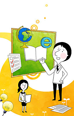 PSD 식물 여자 교육 남자 지구 인터넷 일러스트 비즈니스 전구 조명 알림판 서기 미소 웃음 사람 앉기 정장 성인 두명 책 지구본 새싹 칠판 직장인 비즈니스맨 비즈니스우먼 E 목표 계획 백열등 성인만 국내일러스트 직업 알파벳 옷 컨셉 모션 표정 파일형식