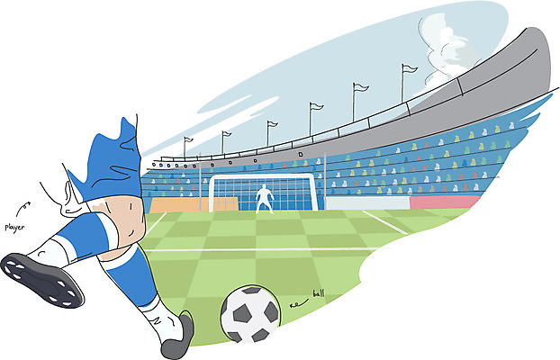 스포츠 올림픽 일러스트 축구공 공 하계올림픽 축구선수 운동선수 경기 두명 신체부위 운동 축구 경기장 다리 축구장 골대 열정 축구골대 골키퍼 객석 런던올림픽 국내일러스트 AI파일 감정 축구용품 스포츠시설 건강 사람 구기 파일형식 벡터