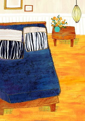 PSD 식물 꽃 액자 백그라운드 의자 일러스트 베개 탁자 조명 프레임 액자틀 사람없음 인테리어 꽃병 침실 방 침대 스탠드 병 초크일러스트 초크아트 국내일러스트 식기 디자인 가구 침구 틀 그림 파일형식