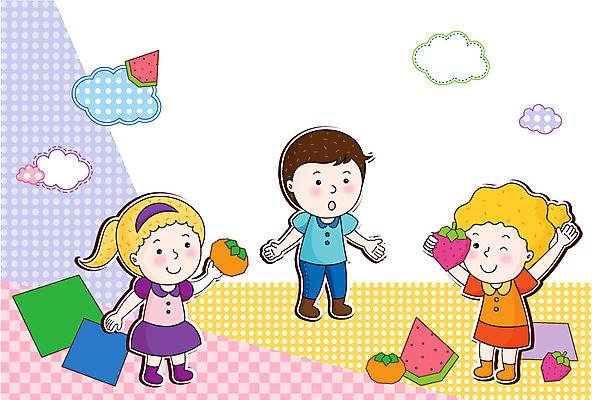 구름 여자 어린이교육 교육 남자 종이 어린이 과일 딸기 수박 감 미소 웃음 사람 소녀 소년 세명 물방울무늬 즐거움 종이접기 어린이세상 색종이 천진난만 어린이만 AI파일 자연요소 감정 컨셉 무늬 표정 접기 파일형식 벡터