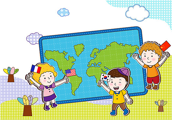 나무 식물 구름 여자 어린이교육 교육 남자 어린이 세계지도 지도 미소 웃음 사람 소녀 소년 세명 물방울무늬 깃발 성조기 국기 태극기 오성홍기 즐거움 어린이세상 천진난만 어린이만 AI파일 자연요소 감정 컨셉 무늬 표정 세계 중국 파일형식 벡터