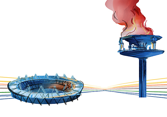 PSD 시설물 건축 스포츠 올림픽 일러스트 하계올림픽 불 사람없음 스타디움 경기장 열정 성화 성화봉송 횃불 국내일러스트 자연요소 건축물 감정 스포츠시설 도구 파일형식