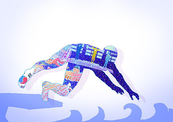 PSD 남자 스포츠 올림픽 일러스트 응원 하계올림픽 운동선수 수영장 한명 사람 경기 성인 물 운동 수영 깃발 국기 태극기 열정 수영선수 남자만 남자한명만 성인남자만 성인만 국내일러스트 자연요소 1 감정 건강 수상스포츠 파일형식