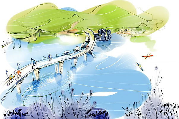 PSD 나무 식물 여자 남자 길 여유 육상교통 교통수단 여행 이동 일러스트 휴식 산 사람 여러명 강 자전거 나룻배 자전거여행 자전거길 이포보 가교 선박 국내일러스트 여주시 건축물 감정 다수 교통 컨셉 수상교통 배_교통 바이크 경기도 파일형식 여주_지역