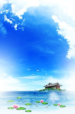 PSD 식물 동물 구름 편집 편집이미지 한국전통 전통 건축물 건축 꽃 바다 고건축 잎 한국건축 갈매기 조류 하늘 한옥 주택 연꽃 기와집 풍경 사람없음 3D 동양건축 입체 연잎 이미지편집 편집3D 자연요소 한국 건물 디지털합성 파일형식 동양