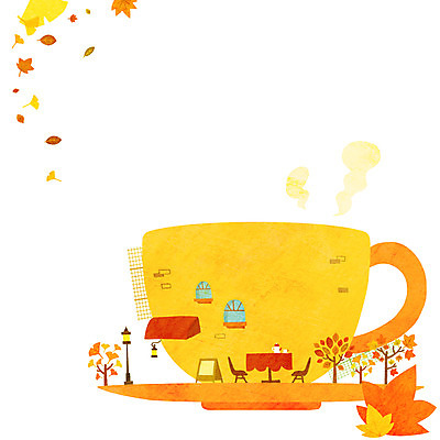 PSD 나무 식물 사계절 계절 백그라운드 단풍 낙엽 잎 가로등 의자 일러스트 창문 탁자 나뭇잎 조명 잔 풍경 사람없음 컵 카페 가을 커피잔 찻잔 은행잎 가을배경 국내일러스트 식기 공공시설 커피 가구 상점 파일형식 가을_계절