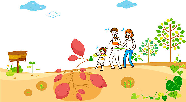 나무 식물 구름 여자 남자 딸 어린이 잎 채소 일러스트 가족 엄마 나뭇잎 안내 알림판 미소 웃음 사람 소녀 성인 세명 농작물 부모 농사 팻말 수확 자녀 시골 아빠 알림 고구마 귀농 국내일러스트 AI파일 자연요소 농업 관계 뿌리채소 프레임 표정 파일형식 벡터