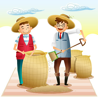 전신 구름 모자 라이프스타일 남자 포즈 일러스트 하늘 곡류 장화 서기 미소 웃음 들기 사람 정장 성인 두명 라이프 농작물 농사 도구 삽 즐거움 담기 밀짚모자 자루 귀농 이웃 포대 낱알 포대자루 남자만 성인남자만 성인만 국내일러스트 AI파일 자연요소 모자_잡화 잡화 옷 감정 신발 농업 모션 표정 생활 파일형식 벡터