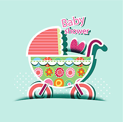 템플릿 백그라운드 카드템플릿 선물 사람없음 임신 아기용품 축하 초대장 초대 유모차 축하카드 이미지템플릿 AI파일 카드프레임 컨셉 카드_감사 프레임 오브젝트 파일형식 벡터