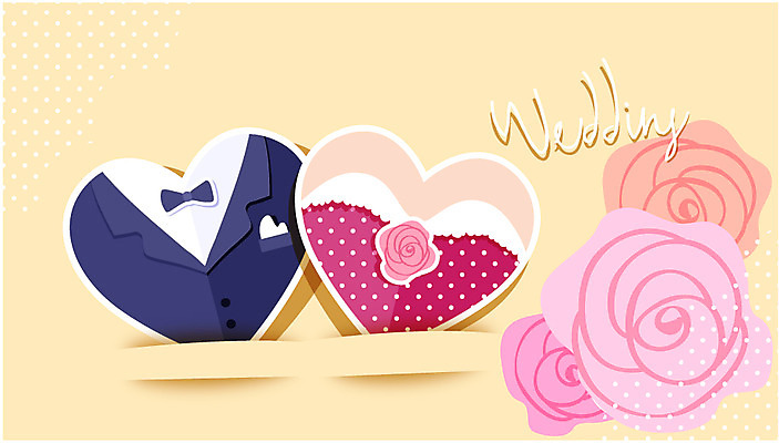 식물 템플릿 드레스 꽃 신부 웨딩드레스 신랑 결혼 백그라운드 카드템플릿 결혼식 정장 턱시도 사람없음 하트 축하 청첩장 초대장 초대 축하카드 이미지템플릿 AI파일 카드프레임 모양 옷 컨셉 카드_감사 프레임 이벤트 파일형식 벡터