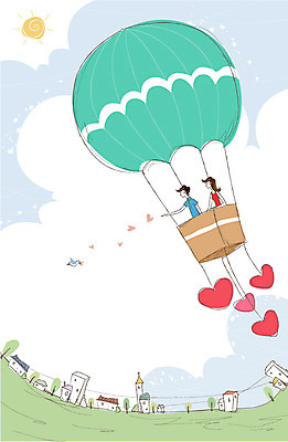 나무 식물 동물 구름 커플 여자 남자 행복 데이트 일러스트 조류 하늘 주택 사랑 미소 웃음 사람 빌딩 두명 건물 태양 다정 기구 열기구 하트풍선 풍선 국내일러스트 AI파일 자연요소 건축물 감정 컨셉 관계 항공교통 표정 하트 파일형식 벡터