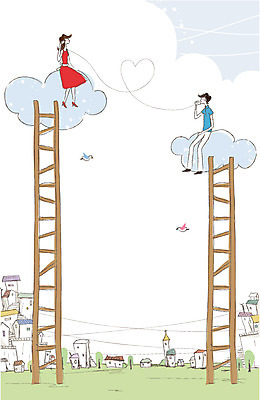 나무 식물 동물 구름 커플 여자 남자 행복 데이트 일러스트 사다리 조류 하늘 주택 사랑 미소 웃음 사람 빌딩 두명 건물 다정 실전화기 전화기 통화 국내일러스트 AI파일 자연요소 건축물 감정 컨셉 관계 모션 표정 도구 파일형식 벡터