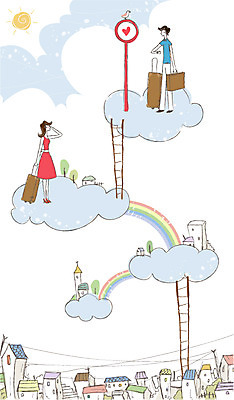 나무 식물 구름 커플 여자 남자 행복 한쌍 무지개 가방 데이트 일러스트 사다리 하늘 주택 알림판 사랑 미소 웃음 사람 빌딩 두명 건물 태양 캐리어 여행가방 다정 표지판 쌍 역 버스정류장 국내일러스트 AI파일 자연요소 건축물 잡화 감정 컨셉 관계 교통시설 표정 도구 파일형식 벡터