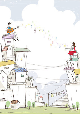 나무 식물 구름 커플 여자 남자 행복 악기 한쌍 연주 데이트 일러스트 하늘 현악기 주택 사랑 미소 웃음 사람 빌딩 두명 건물 다정 기타 쌍 국내일러스트 AI파일 자연요소 건축물 감정 음악 컨셉 관계 표정 파일형식 벡터