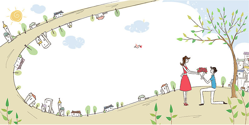 나무 식물 동물 구름 커플 여자 기념일 남자 꽃 행복 한쌍 꽃다발 프로포즈 데이트 일러스트 조류 하늘 주택 사랑 미소 웃음 사람 이벤트 빌딩 두명 건물 태양 다정 쌍 국내일러스트 AI파일 자연요소 건축물 감정 컨셉 관계 표정 파일형식 벡터