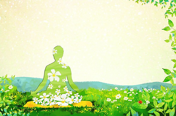 PSD 식물 동물 여자 꽃 실루엣 포즈 곤충 잎 일러스트 요가 자연 건강 그림자 한명 사람 초원 운동 건강관리 헬스 요가자세 매트 벌레 명상 무당벌레 리빙 네이처 여자만 여자한명만 국내일러스트 1 웰빙 촬영기법 관리 생태계 파일형식