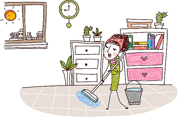 전신 식물 우먼라이프 라이프스타일 여자 화분 시계 가사 일러스트 창문 책장 선인장 한명 서기 미소 웃음 사람 빌딩 건물 일상 라이프 책 태양 시간 청소도구 청소 양동이 벽시계 서랍장 걸레 걸레질 여자만 여자한명만 국내일러스트 AI파일 자연요소 1 건축물 가구 모션 표정 생활 도구 파일형식 벡터