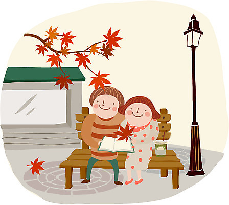 전신 나무 식물 라이프스타일 부부 커플 계절 여자 남자 행복 단풍 가로등 벤치 의자 일러스트 단풍나무 조명 함께함 미소 웃음 사람 앉기 성인 두명 라이프 책 독서 화목 달력 가을 9월 성인만 국내일러스트 AI파일 공공시설 감정 가구 컨셉 잎 관계 모션 표정 생활 날짜 파일형식 벡터