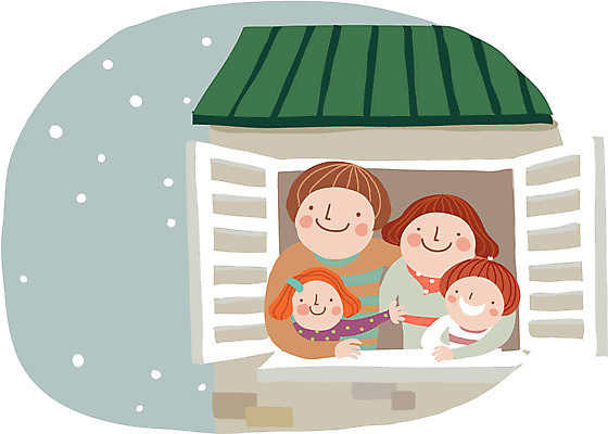 라이프스타일 계절 여자 남자 딸 행복 아들 어린이 겨울 일러스트 창문 가족 엄마 함께함 미소 웃음 사람 소녀 소년 여러명 상반신 성인 라이프 부모 화목 달력 자녀 눈 아빠 11월 눈내림 국내일러스트 AI파일 자연요소 감정 다수 컨셉 관계 날씨 눈_날씨 표정 생활 날짜 파일형식 벡터