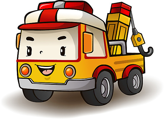 캐릭터 육상교통 교통수단 교통 일러스트 자동차 사람없음 트럭 운송업 운반 고리 견인 갈고리 견인차 렉카 자동차캐릭터 일러캐릭터 AI파일 산업 특수차량 파일형식 벡터