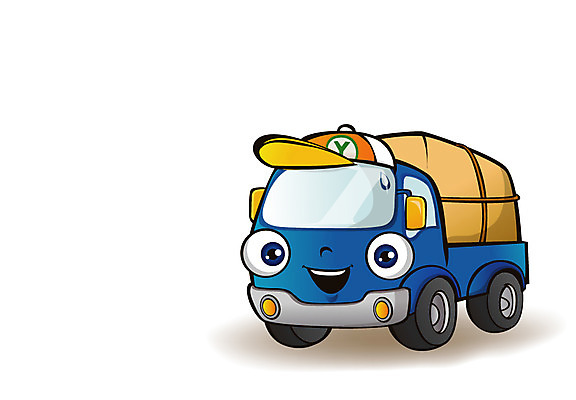 캐릭터 모자 육상교통 교통수단 교통 일러스트 자동차 사람없음 트럭 짐 화물 운송업 배송 짐차 자동차캐릭터 일러캐릭터 AI파일 잡화 산업 파일형식 벡터