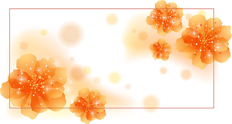 식물 배너 꽃 컬러 백그라운드 무늬 꽃무늬 꽃백그라운드 일러스트 자연 안내 프레임 사각틀 틀 사람없음 사각형 주황색 알림 국내일러스트 AI파일 도형 생태계 파일형식 벡터