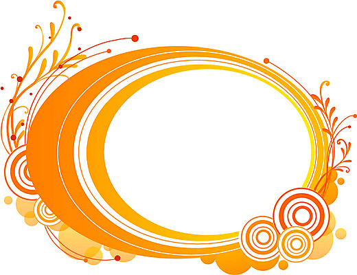 식물 배너 컬러 백그라운드 잎 무늬 일러스트 안내 프레임 틀 사람없음 주황색 원형 알림 국내일러스트 AI파일 도형 파일형식 벡터