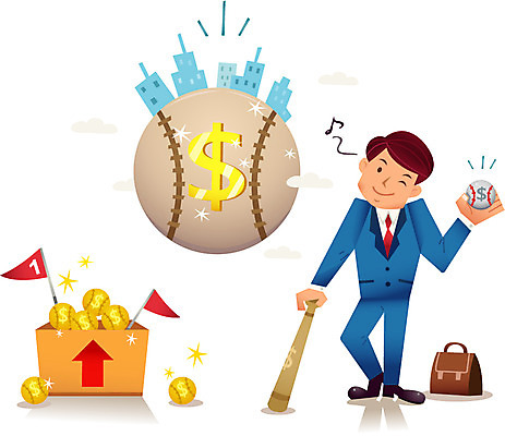 전신 기호 남자 스포츠 서류가방 가방 일러스트 비즈니스 공 한명 서기 미소 웃음 사람 정장 빌딩 성인 건물 운동 달러 야구 야구방망이 방망이 깃발 직장인 비즈니스맨 자신감 화폐기호 목표 야구공 열정 단위 남자만 남자한명만 성인남자만 성인만 국내일러스트 AI파일 직업 문자 1 건축물 잡화 옷 감정 컨셉 돈 모션 표정 건강 구기 야구용품 화폐 파일형식 벡터